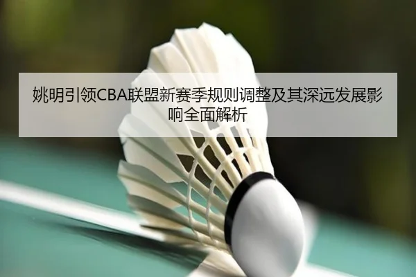 姚明引领CBA联盟新赛季规则调整及其深远发展影响全面解析